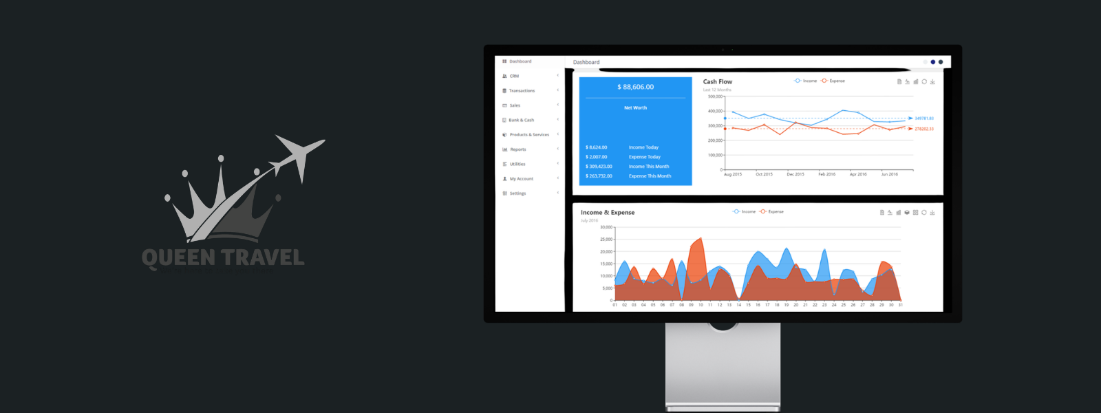 CRM system for travel agency banner