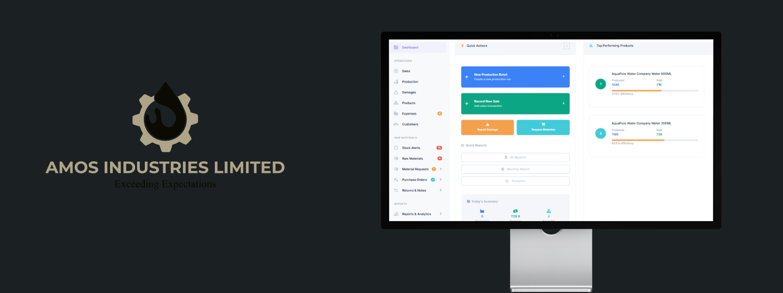 Manufacturing ERP system banner